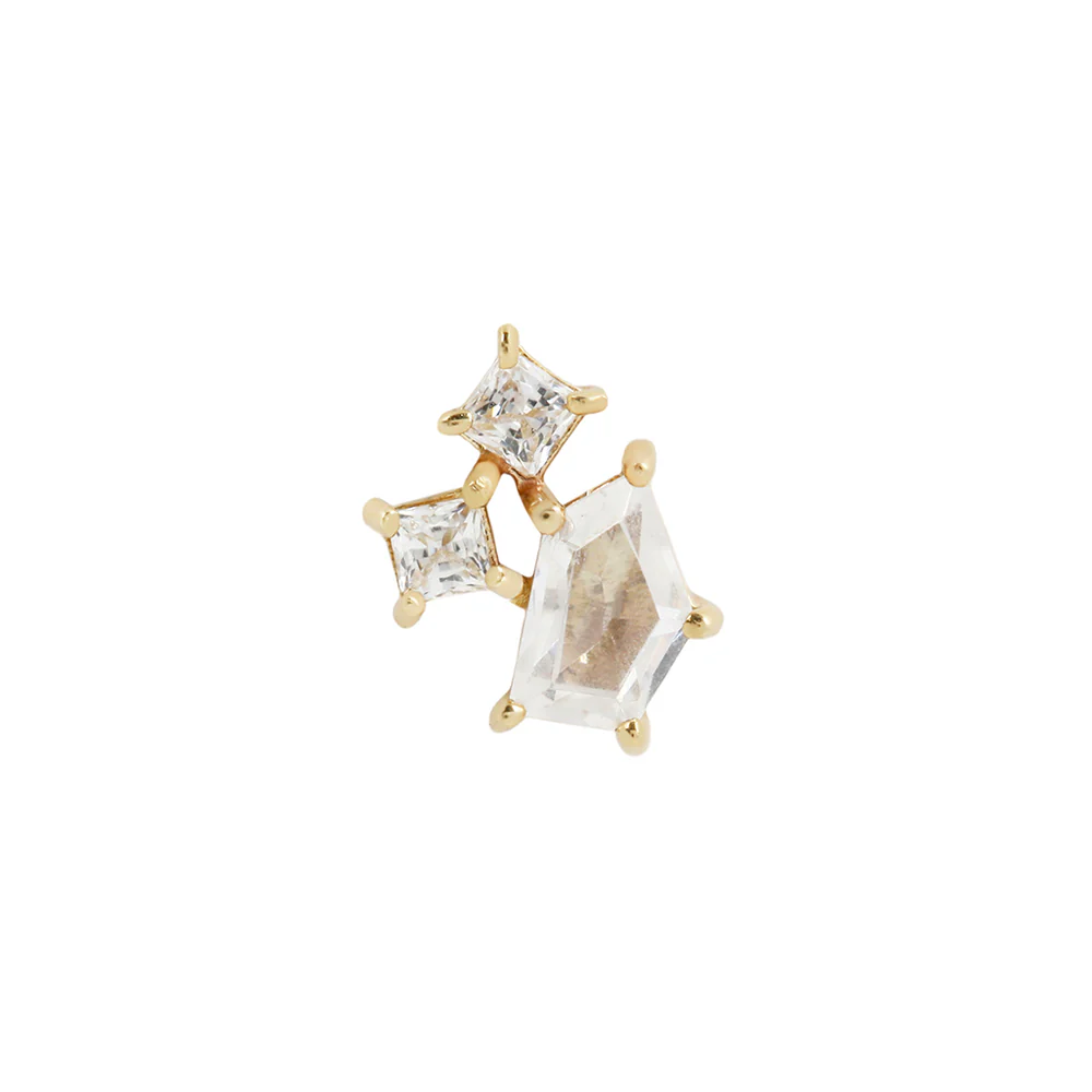 Lyra - CZ yellow gold 14K