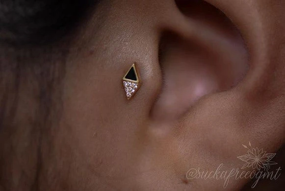 Buddha Jewelry - Almost Famous - CZ + Black Spinel - Threadless End