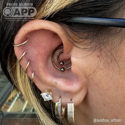 Double Daith Piercing